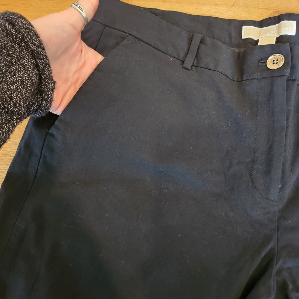 Michael Michael Kors Black Womens Pocket Trousers Plus Size Skinny Fit - Thumbnail 12