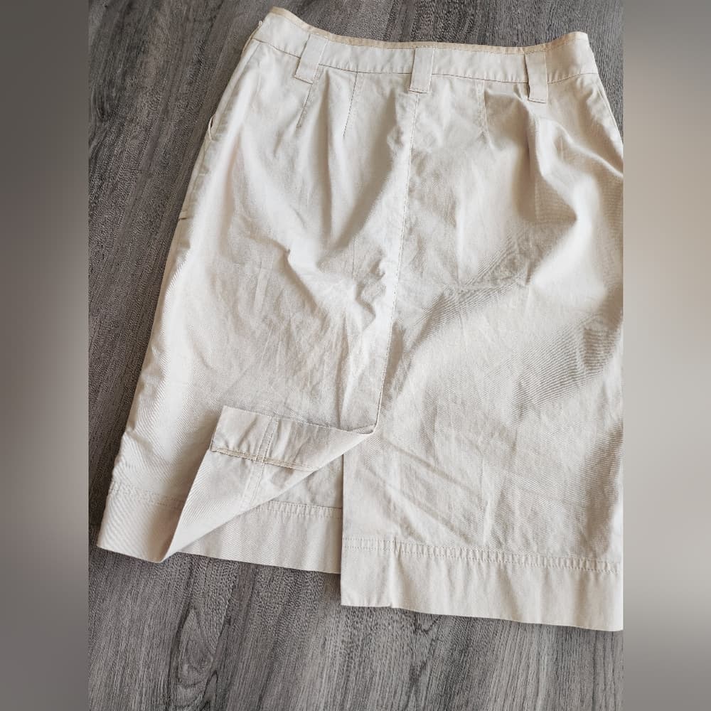 St John Gorgous Cream Belted Pencil Skirt With Pockets - Thumbnail 7