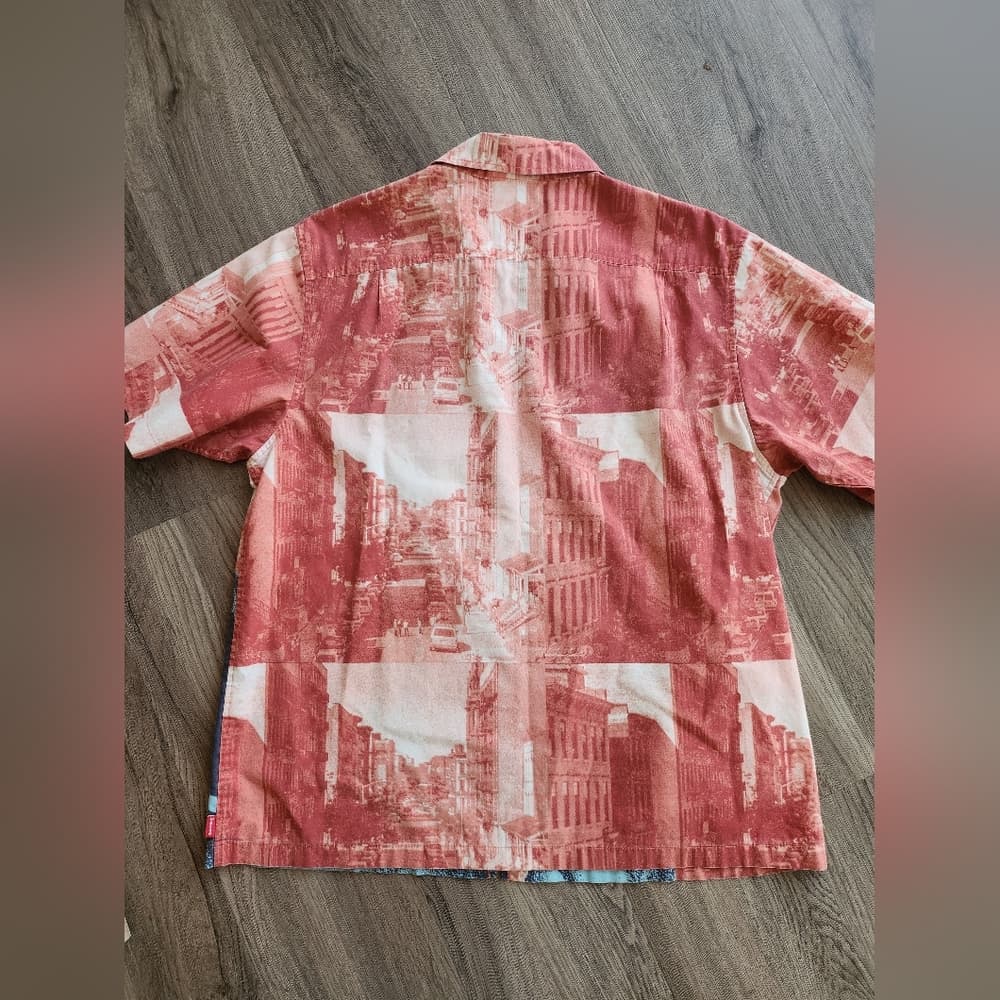 Supreme Red and Blue Muhammad Ali Boxing Graphic Zip Shirt - Thumbnail 6