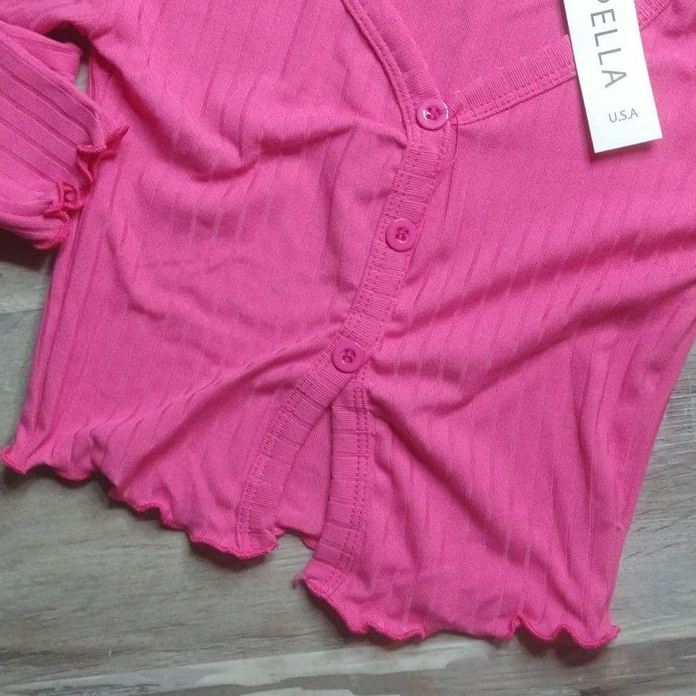 White Ribbed Long Sleeve Soft Stretchy Crop Top - Thumbnail 8
