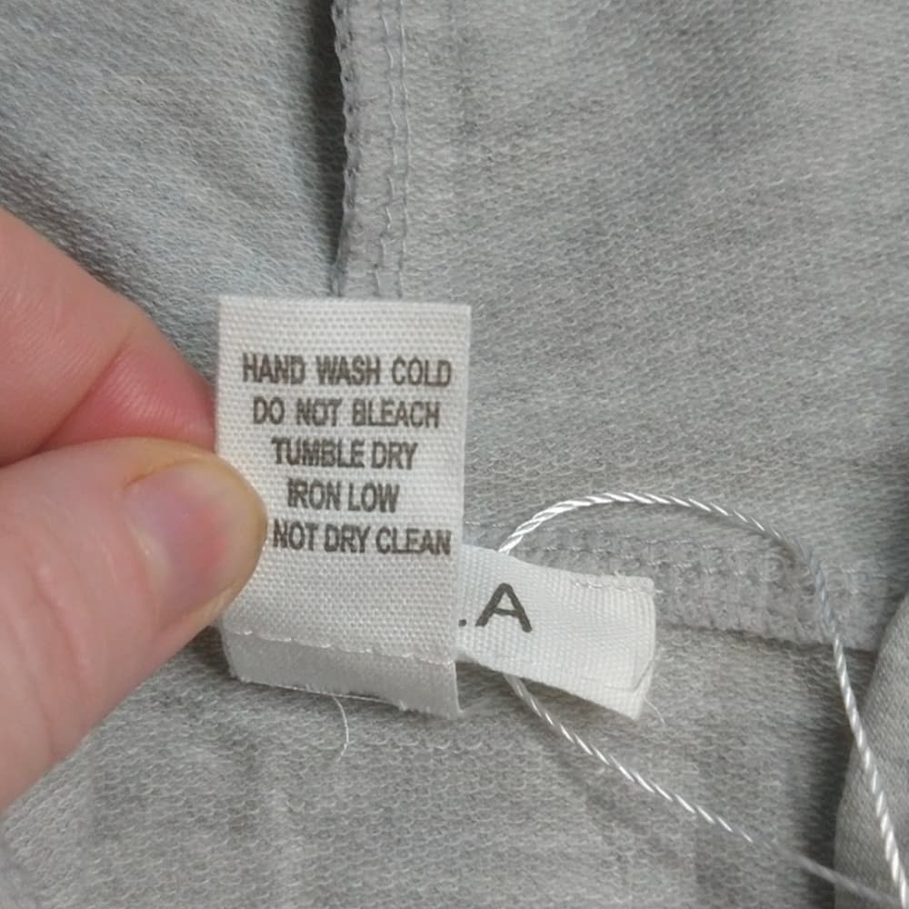 Gray French Terry Women's Cropped Zip Up Hoodie - Thumbnail 4