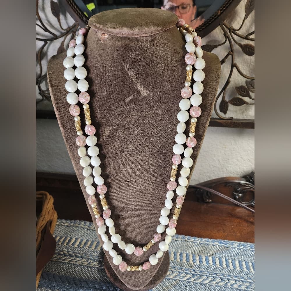Vintage Bold And Colorful Beaded Statement Necklace Set - Thumbnail 7