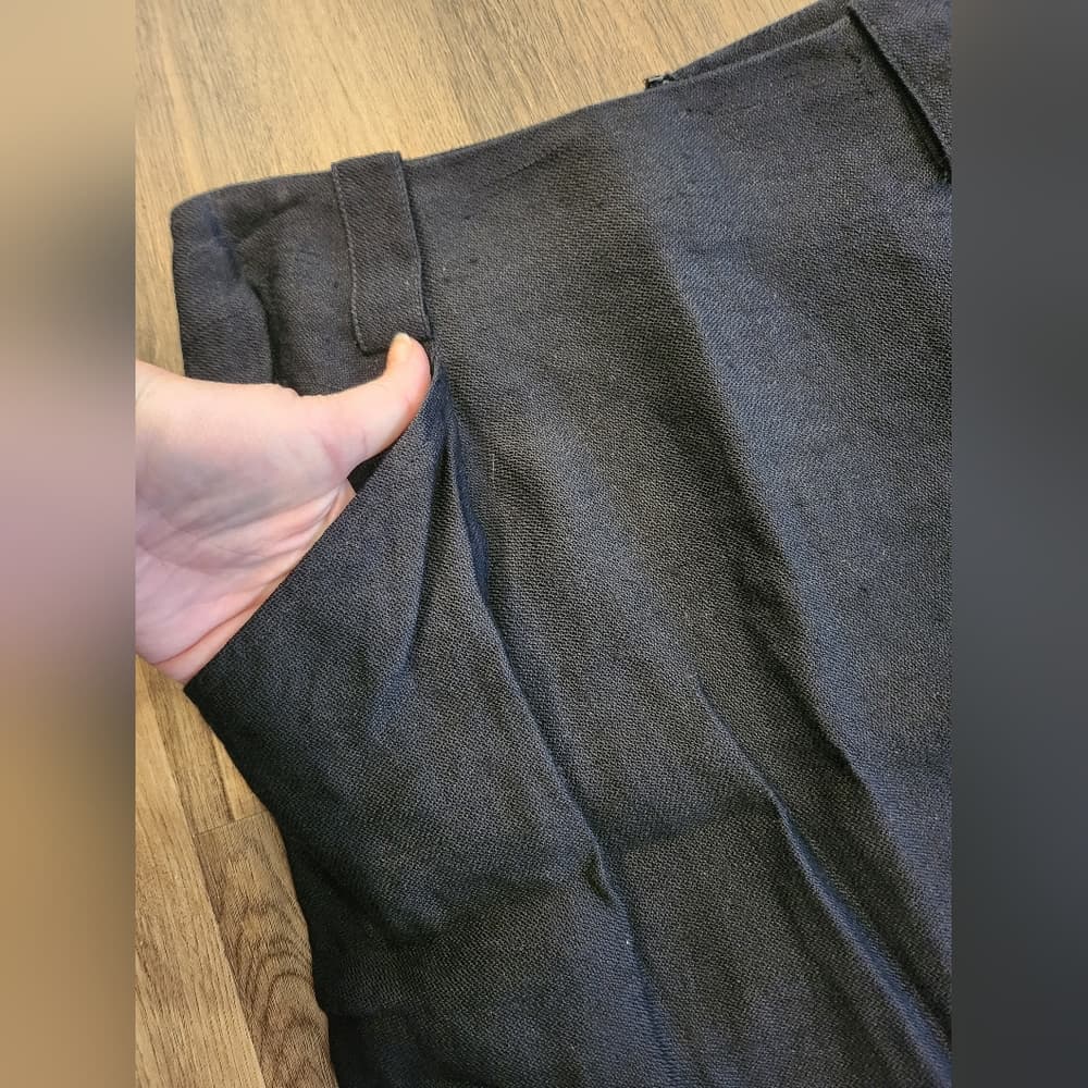 Vintage Anne Klein II Black Union Made Pencil Skirt With Pockets