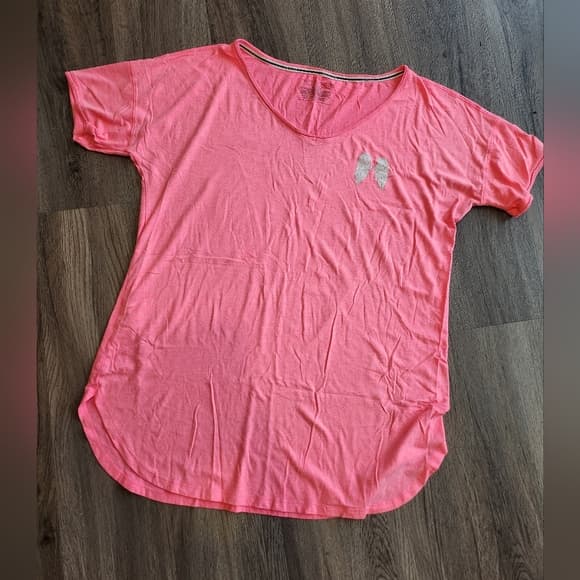 Victoria's Secret Coral Pink Short Sleeve Night Sleep Shirt - Thumbnail 7