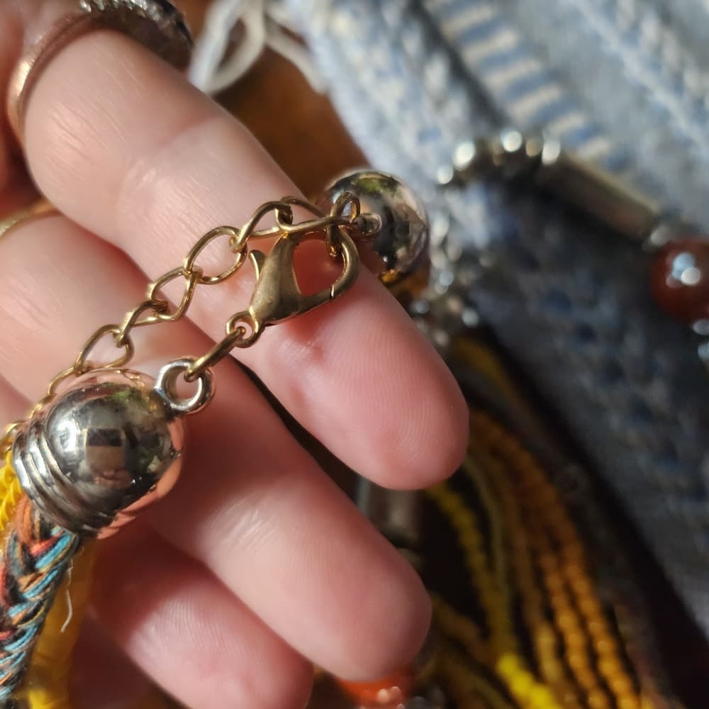 Western Chic Yellow and Red Beaded Necklace And Bracelet Bundle - Thumbnail 10