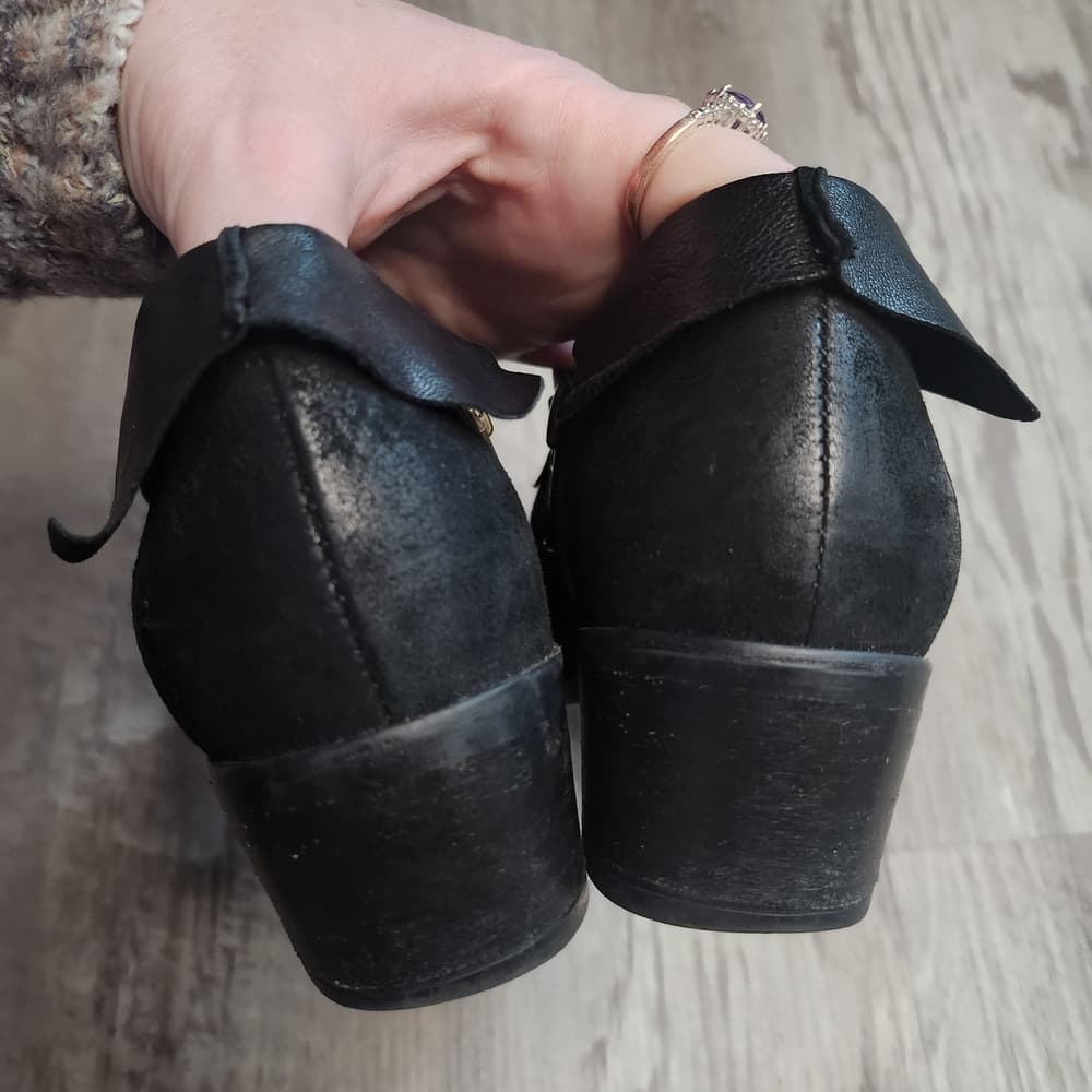 Steve Madden Sleek Black Suede Leather Pheonix Ankle Boots - Thumbnail 7