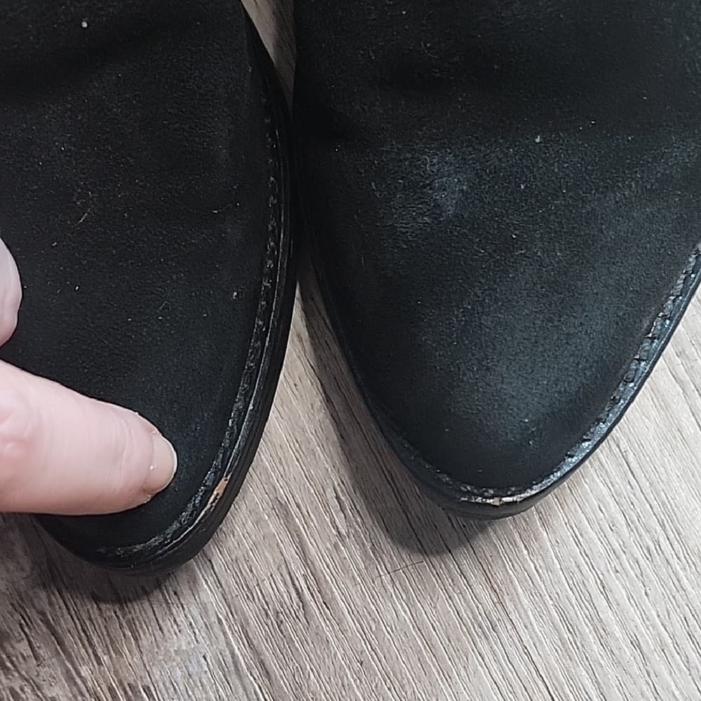Steve Madden Sleek Black Suede Leather Pheonix Ankle Boots - Thumbnail 9