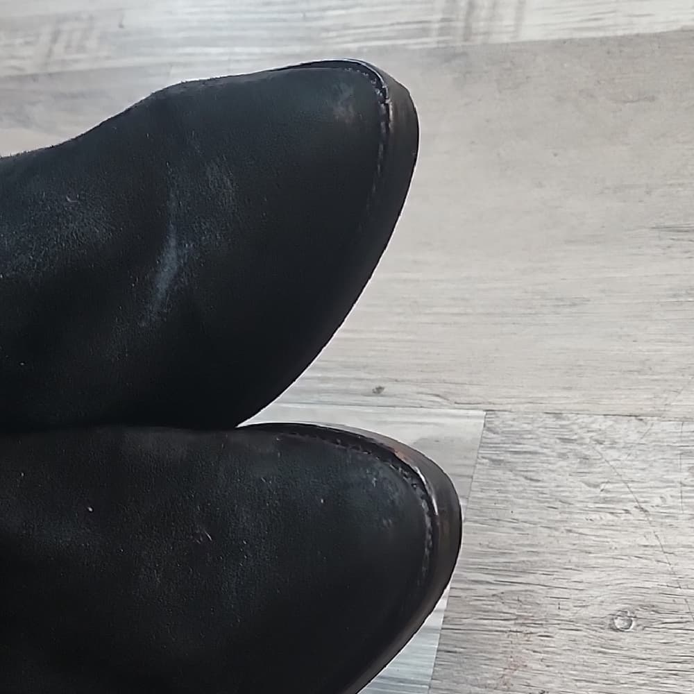 Steve Madden Sleek Black Suede Leather Pheonix Ankle Boots - Thumbnail 10