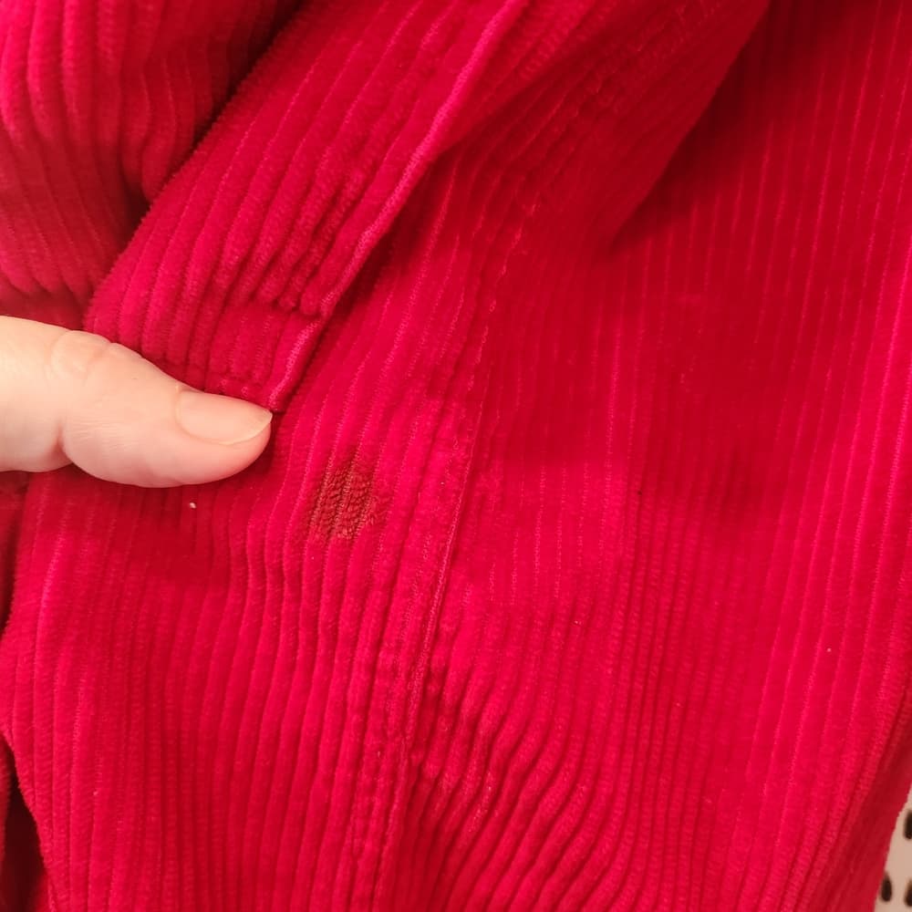 Vintage A Laddie Robe Red Corduroy House Robe with Belt Pockets 1970s - Thumbnail 7