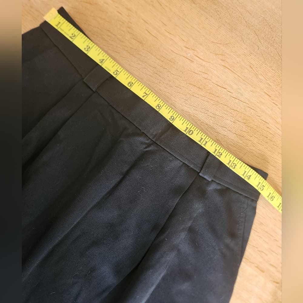 Vintage Evan Picone Saks Fifth Avenue Union Made Classic Black A-Line Skirt - Thumbnail 11