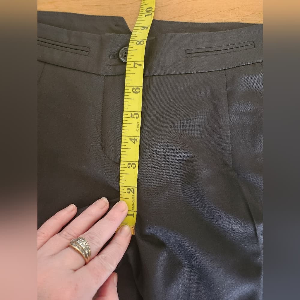 BCBGMaxAzria Black Wide Leg Dress Capris Wool Blend - Thumbnail 12