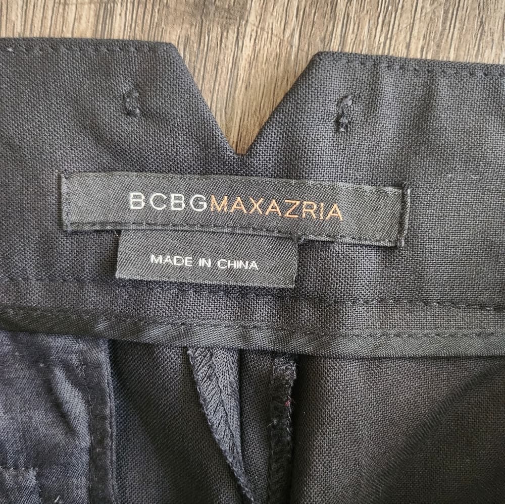 BCBGMaxAzria Black Wide Leg Dress Capris Wool Blend - Thumbnail 4