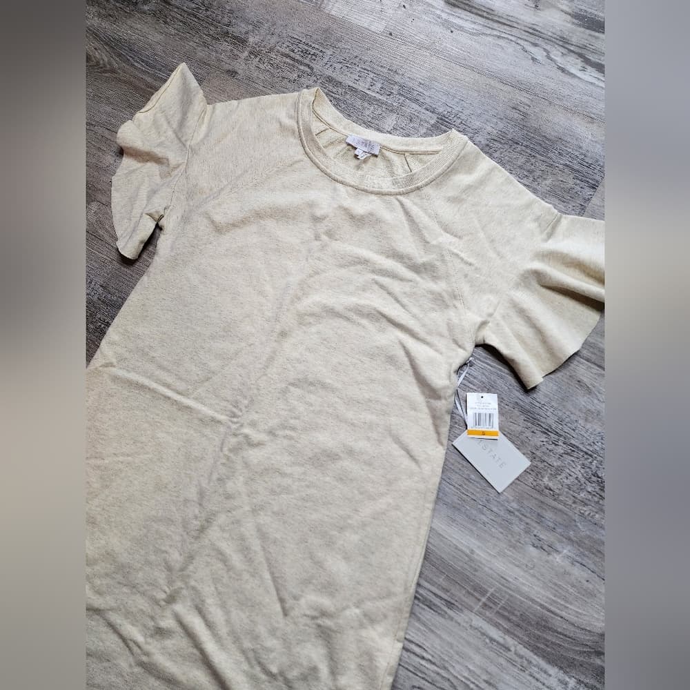 1. State Beige Short Sleeve Mini Dress The Artist