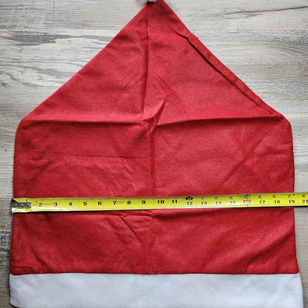 Festive Red and White Santa Hat Chair Decorations Set Of 4 19" - Thumbnail 2