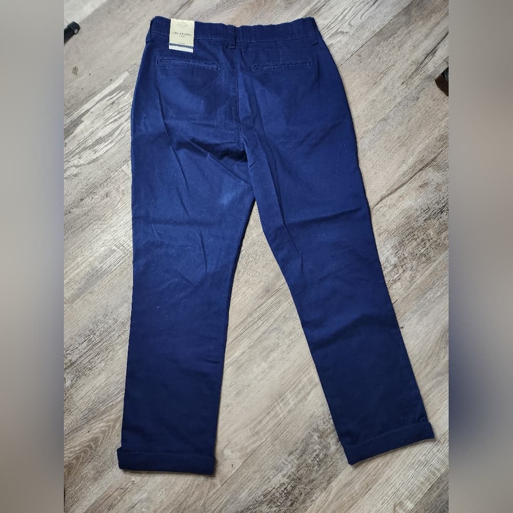 St. John's Bay Women's Navy Cropped Girlfriend Chinos