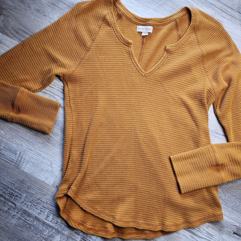 Knox Rose Amber Orange Stretchy Long Sleeve Top For Target - Thumbnail 11