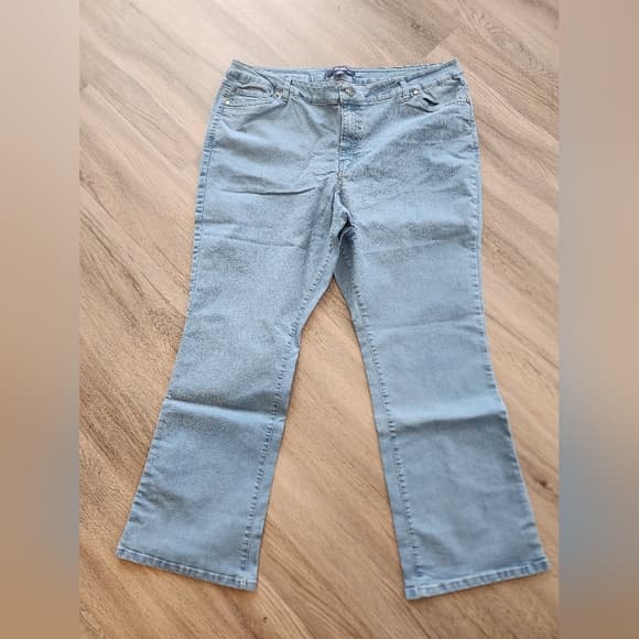 Denim 24/7 Light Stretchy Blue Jeans Plus Size Boot Cut - Thumbnail 13