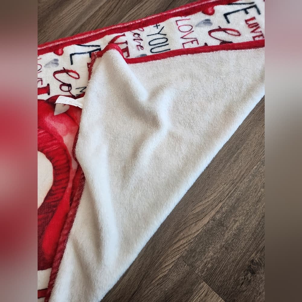 Festive Red Gnome Mini Holiday Blanket Valentines Love Super Soft - Thumbnail 3