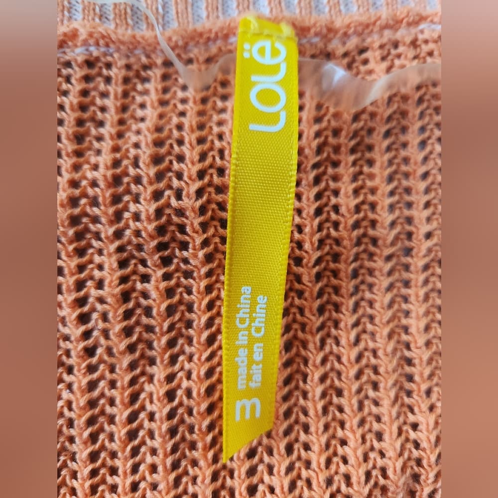 Lole Women's Orange Crew Neck Sweater 3/4 Sleeve - Thumbnail 6