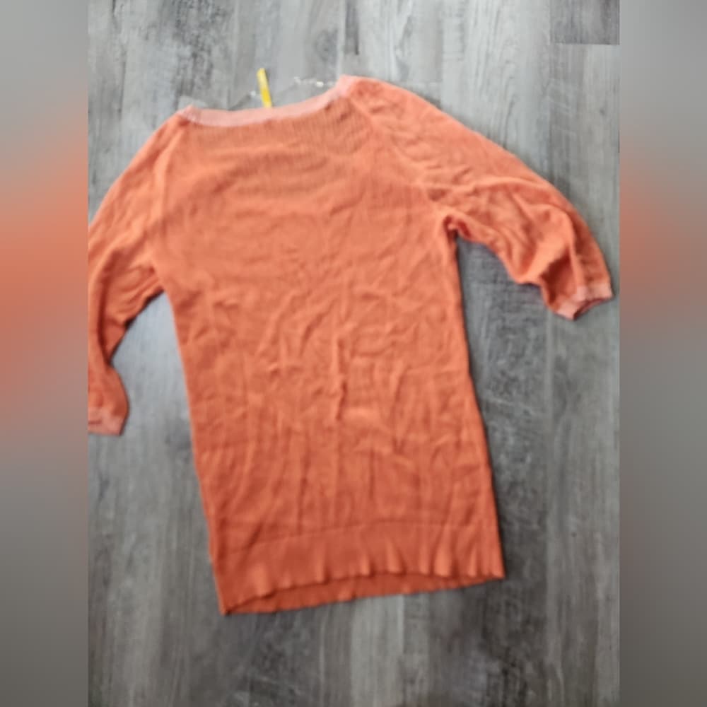Lole Women's Orange Crew Neck Sweater 3/4 Sleeve - Thumbnail 7