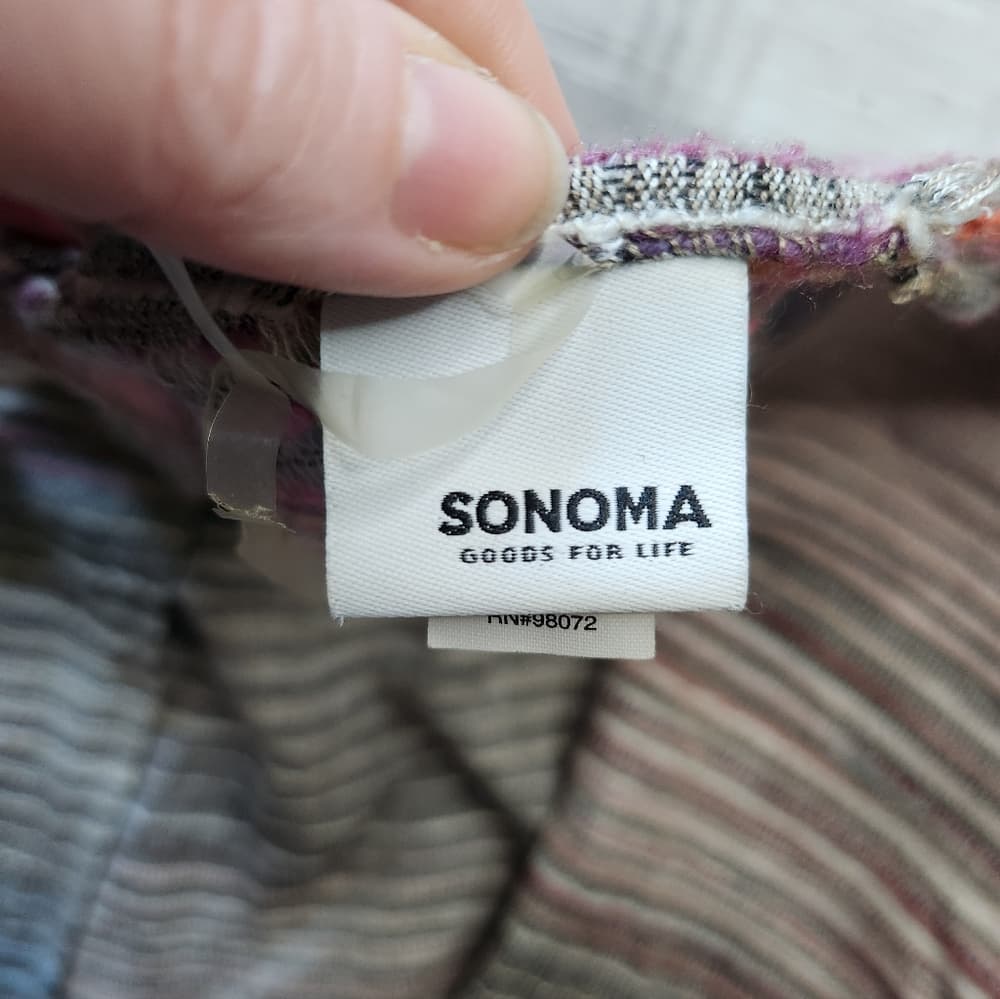 Sonoma Multicolor Nuetral Striped Open Side Swim Suit Cover Wrap - Thumbnail 5