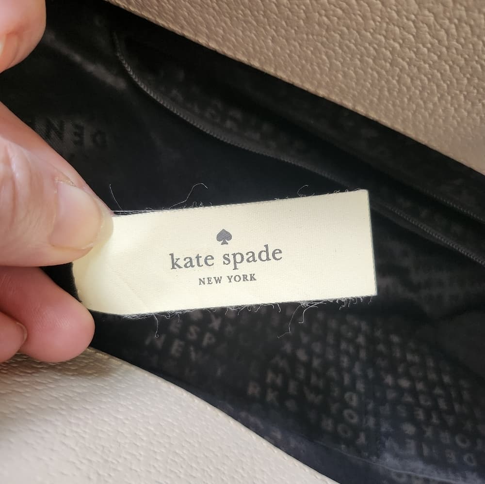 Gorgeous Cream And Black Kate Spade Grand Street Lydia Tote Purse With Side Bags - Thumbnail 6