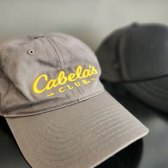 Cabela's Club Gray and Yellow Cap And Solid Black Port Authority Trucker Hat - Thumbnail 8