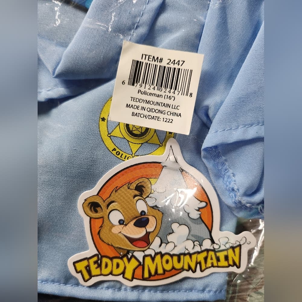 Teddy Mountain Blue Officer Uniform Shirt and Black Pants With Hat Set