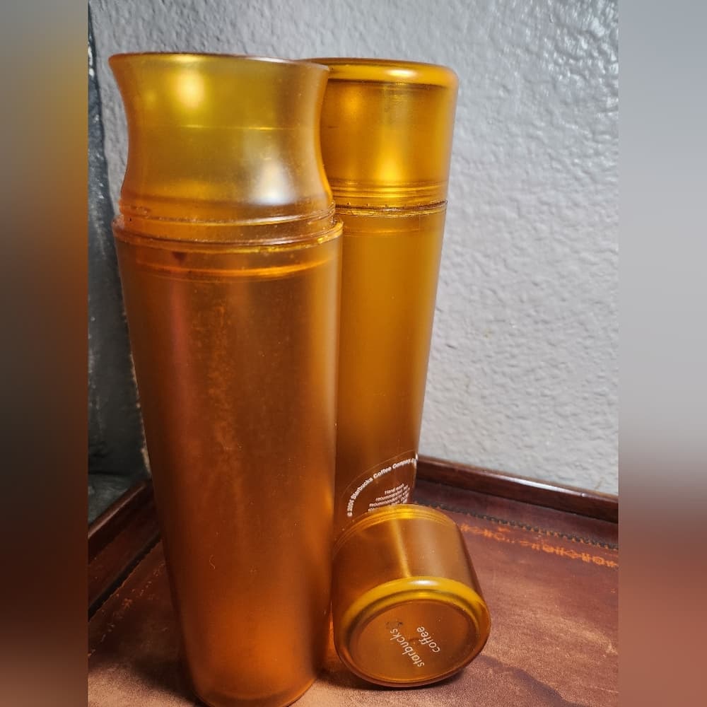 Starbucks Vintage 2004 16 Oz Orange Carafe Set Of Two Coffee Tumbler - Thumbnail 5
