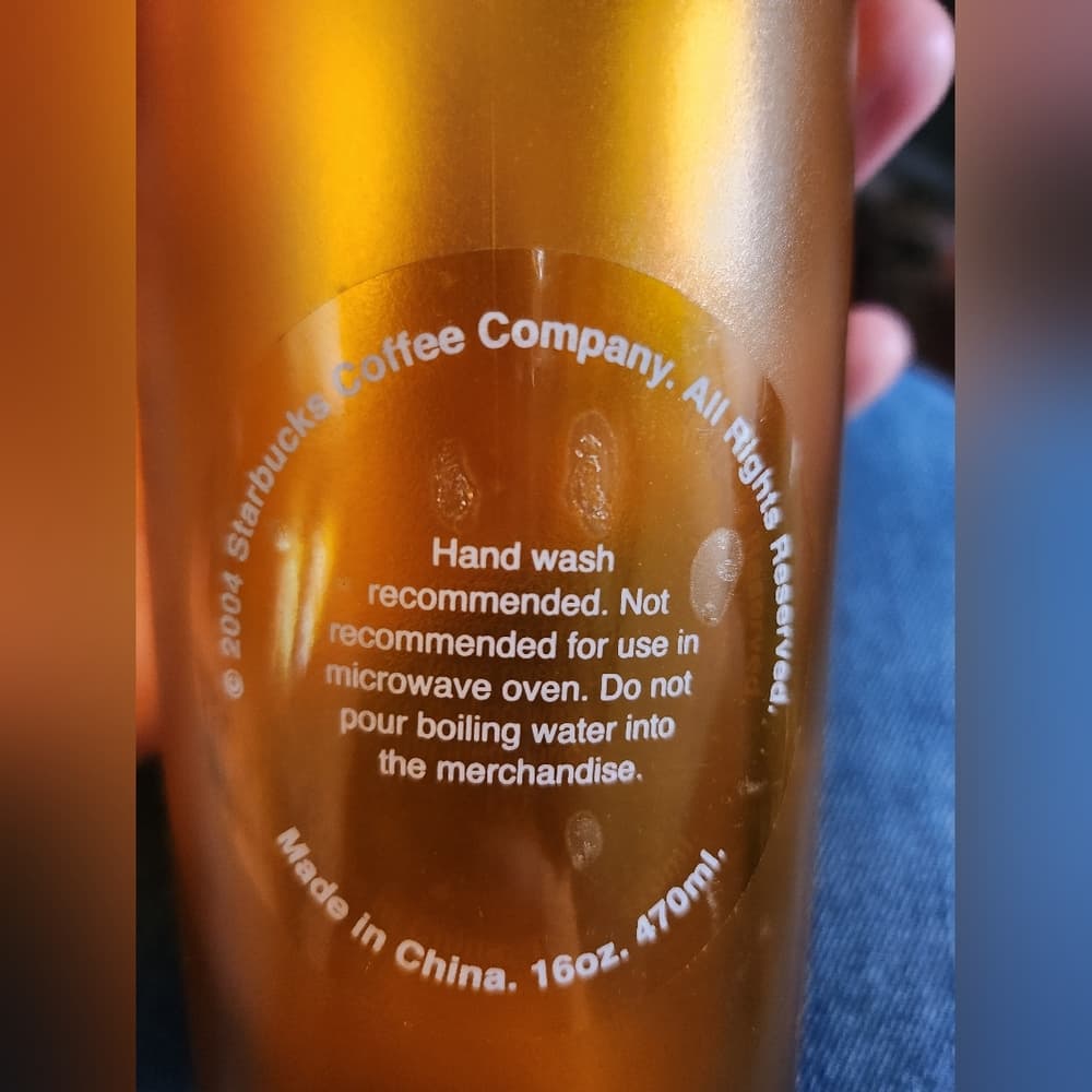 Starbucks Vintage 2004 16 Oz Orange Carafe Set Of Two Coffee Tumbler - Thumbnail 4