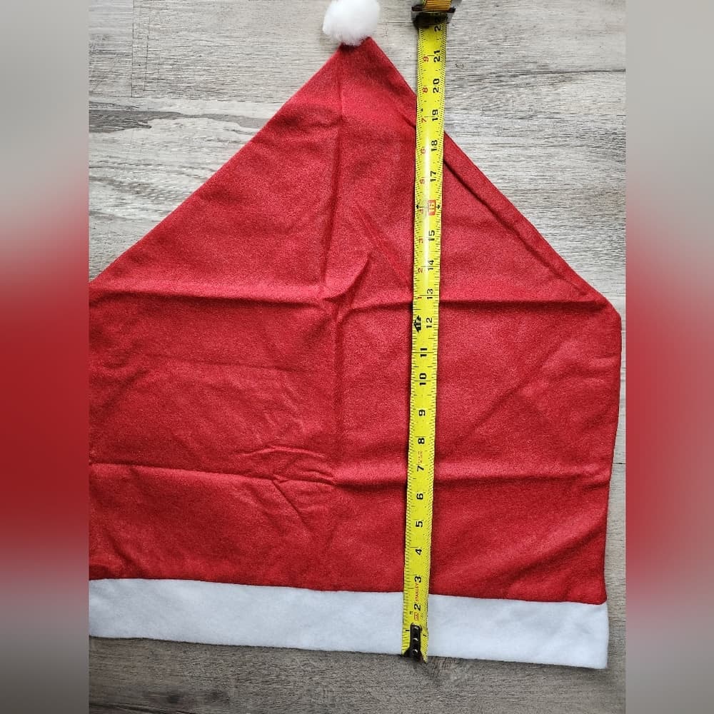 Red and White 19" Santa Chair Hats Set Of 4 Holiday Decor Dining - Thumbnail 6