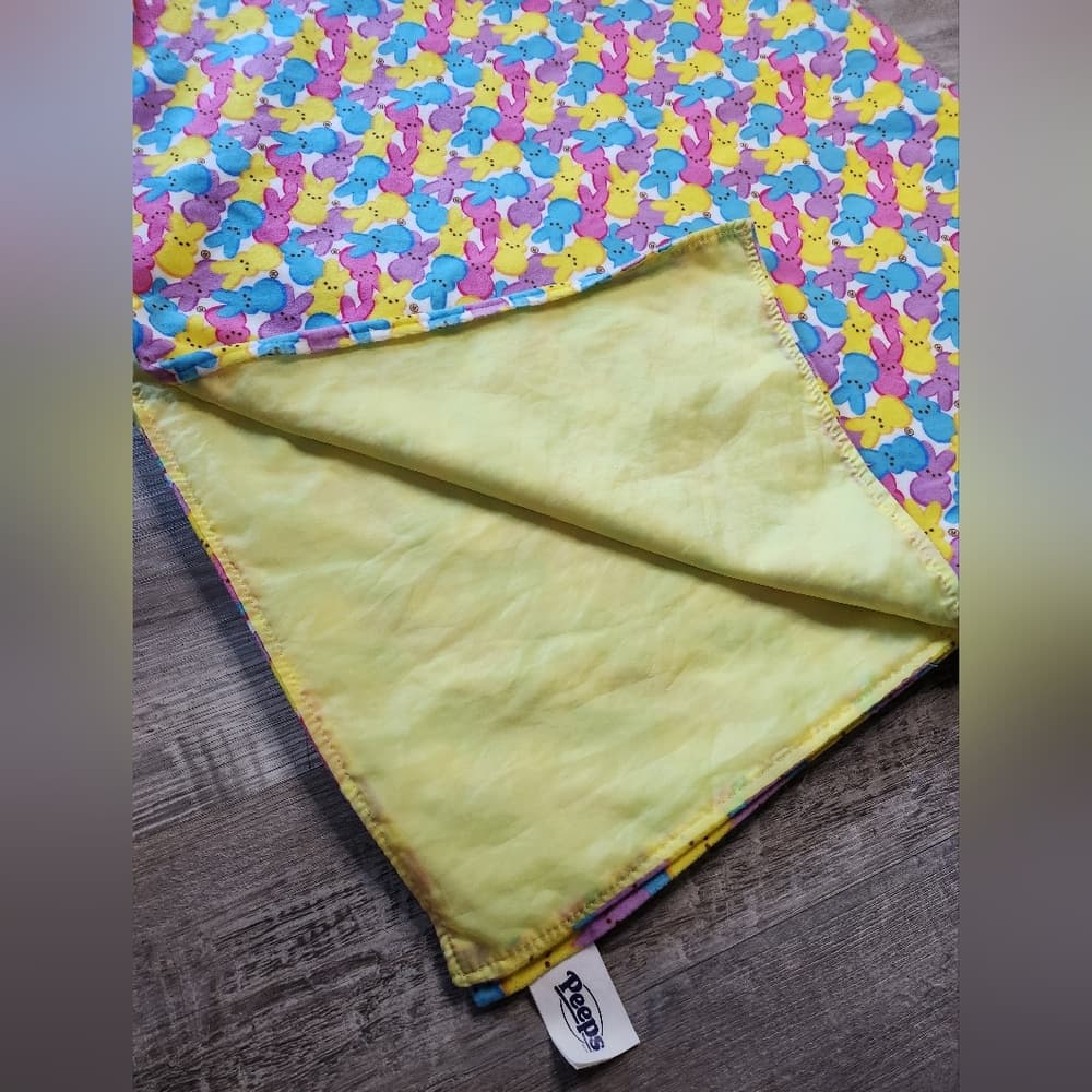 Colorful Peeps Bunny Print Soft Baby Blanket