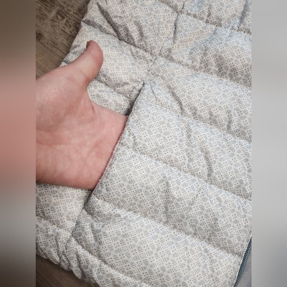 GAP Light Gray Thick Quilted Zip Up Puffer Vest - Thumbnail 7