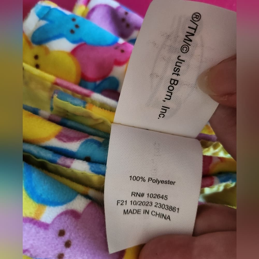 Colorful Peeps Bunny Print Soft Baby Blanket - Thumbnail 6