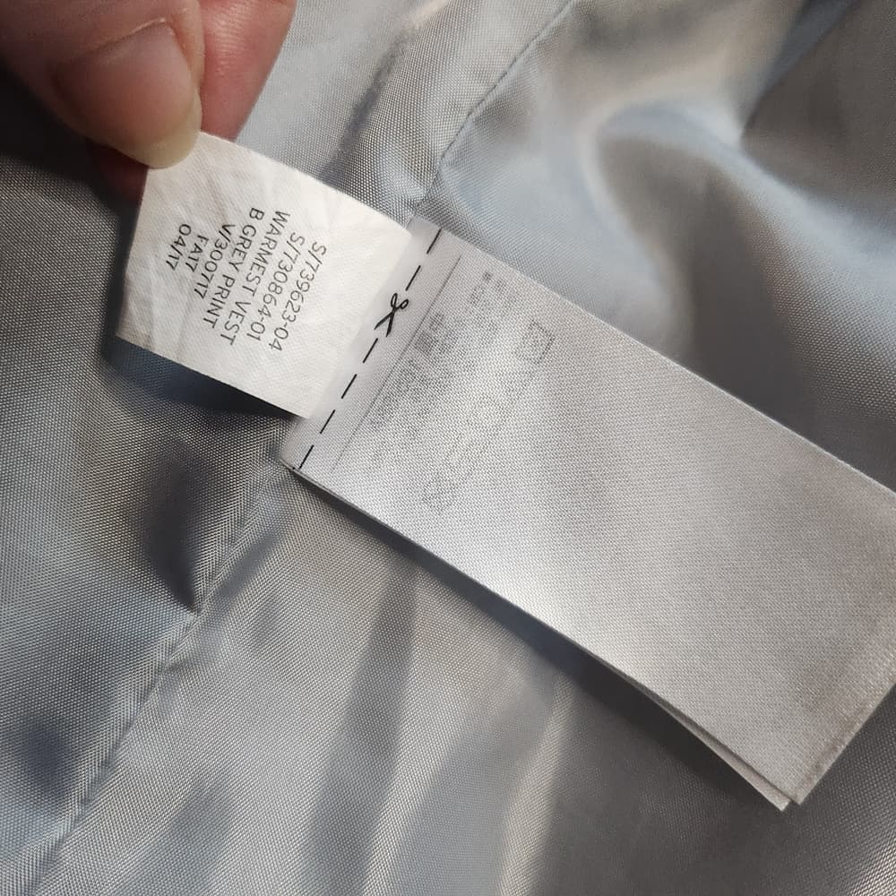 GAP Light Gray Thick Quilted Zip Up Puffer Vest - Thumbnail 4