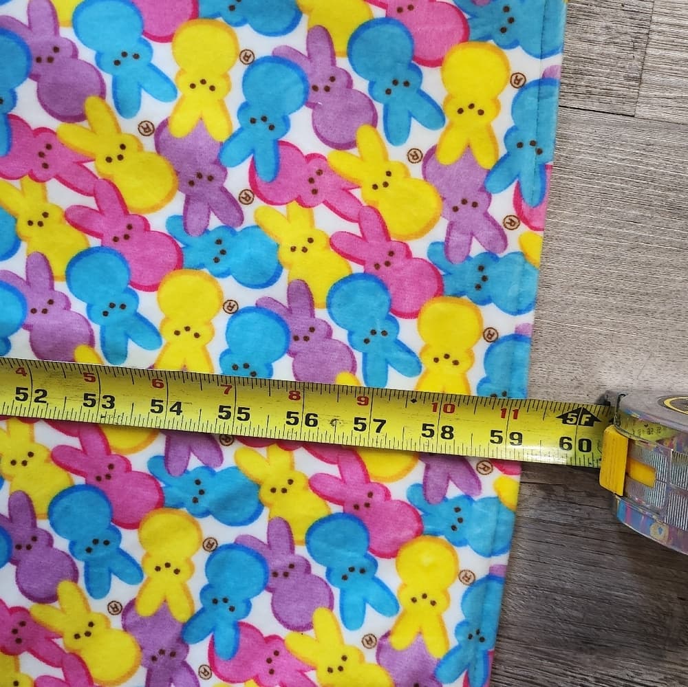 Colorful Peeps Bunny Print Soft Baby Blanket - Thumbnail 4