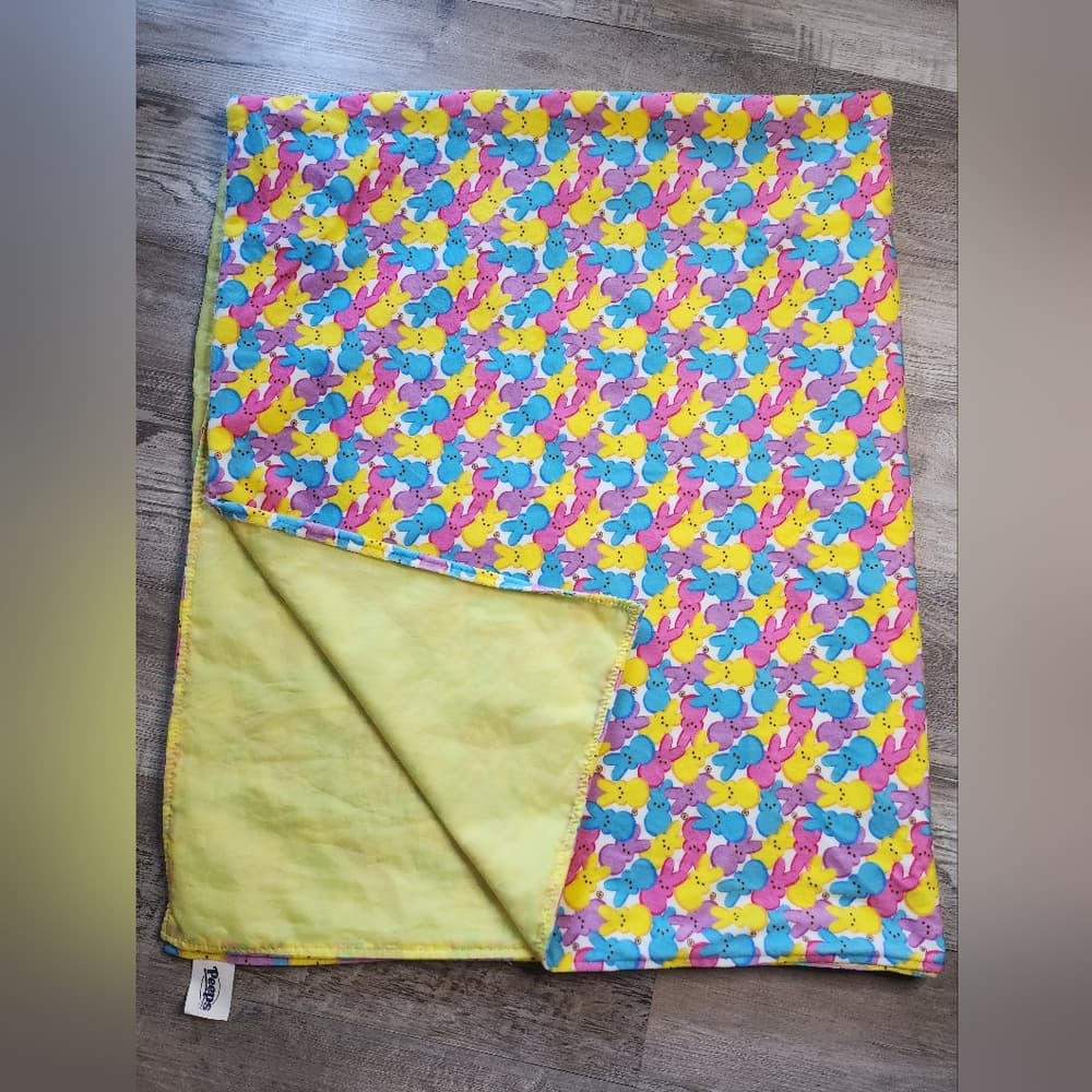 Colorful Peeps Bunny Print Soft Baby Blanket - Thumbnail 8