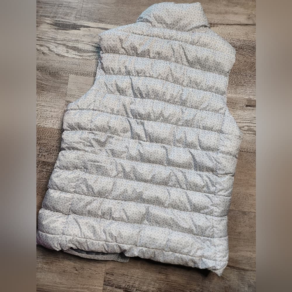 GAP Light Gray Thick Quilted Zip Up Puffer Vest - Thumbnail 8