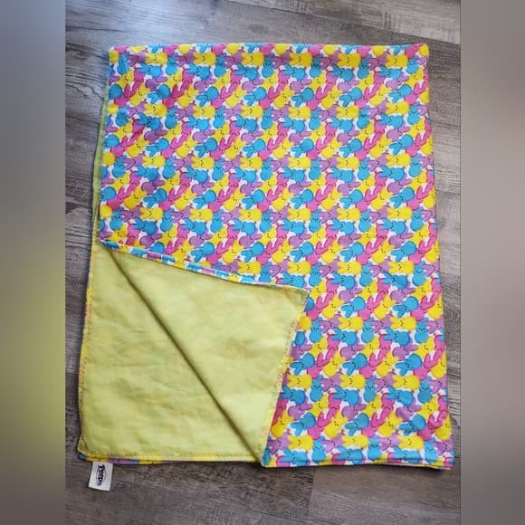 Colorful Peeps Bunny Print Soft Baby Blanket - Thumbnail 9