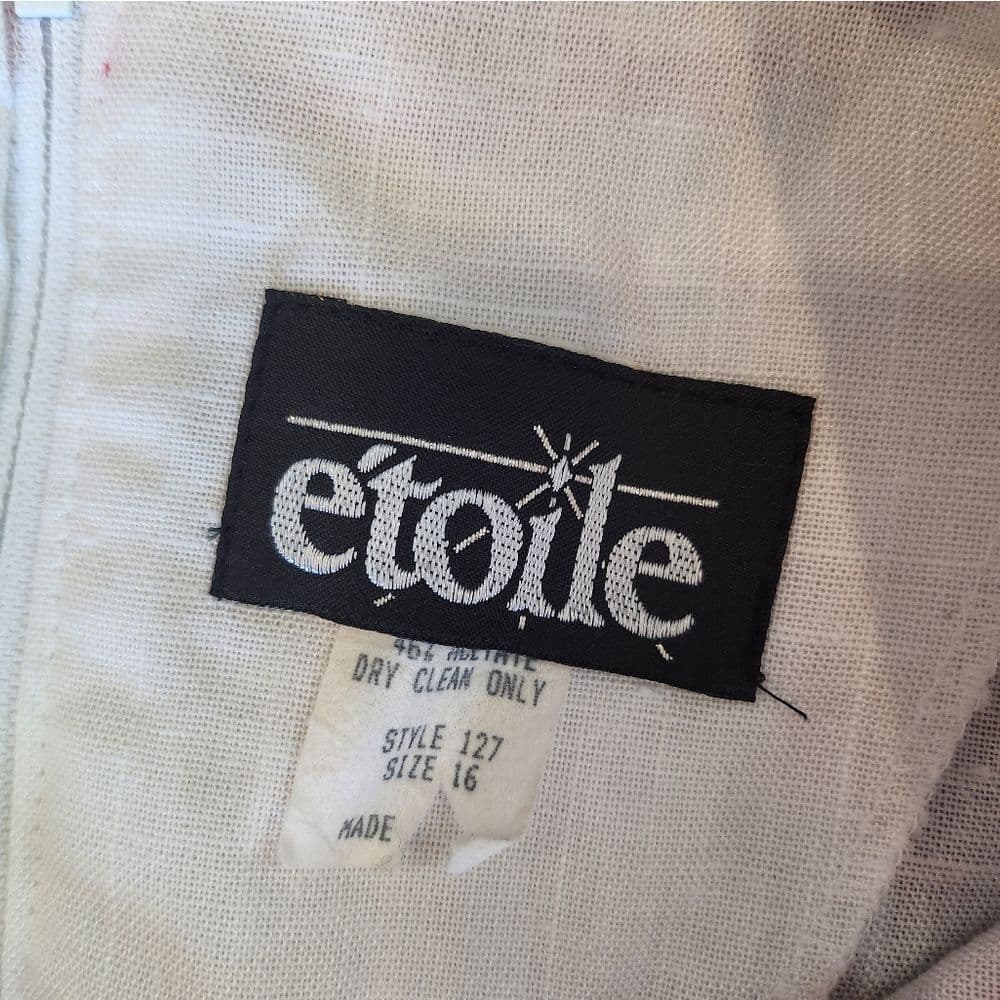 Vintage 1980s White and Pink Bow Tie Dress - Thumbnail 3
