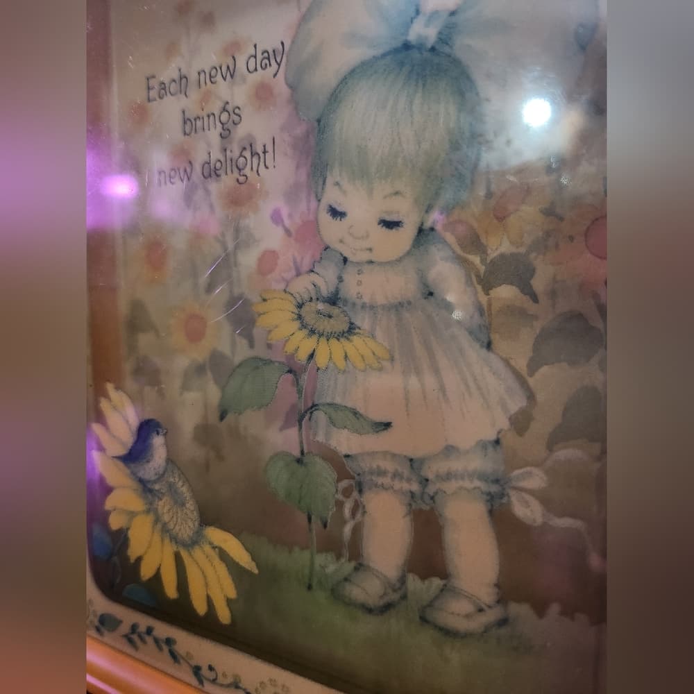 VTG Hallmark Scene-Setter Yellow Shadow Box Dimensional Greeting Card Wall Decor - Thumbnail 2