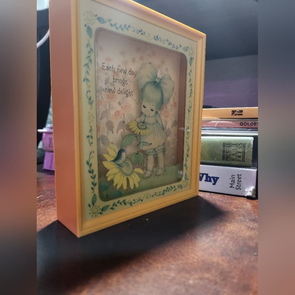 VTG Hallmark Scene-Setter Yellow Shadow Box Dimensional Greeting Card Wall Decor - Thumbnail 7
