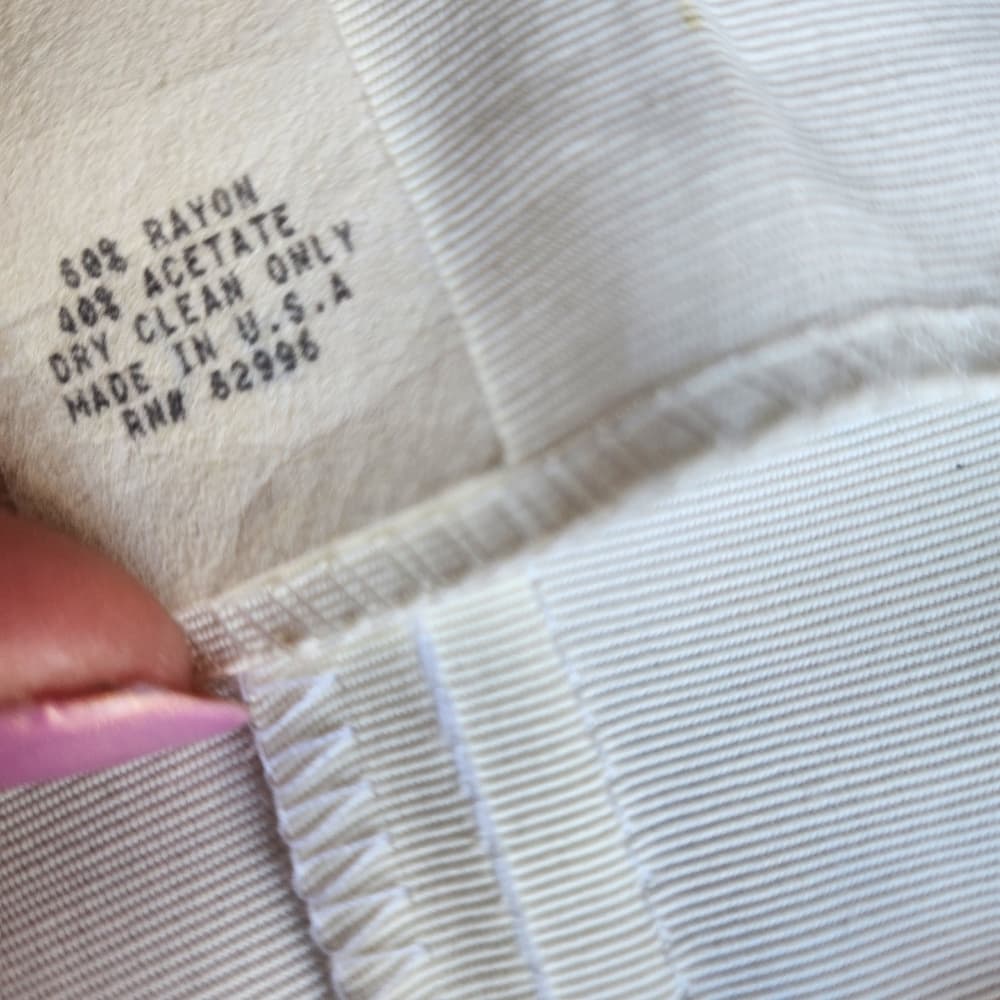 Vintage White Scarlett Double Breated Dress Sheer Sleeves Lace Collar Detail - Thumbnail 4