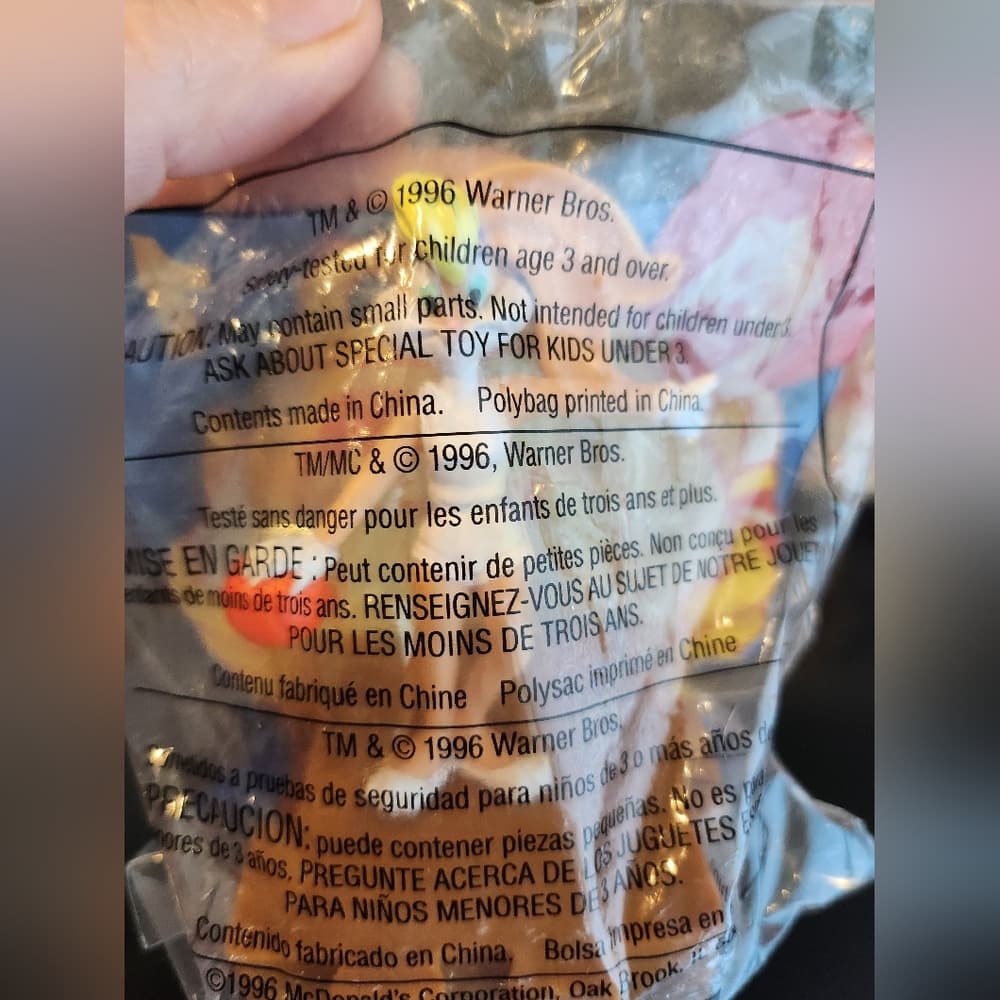 Unopened 1996 Space Jam McDonald's Happy Meal Toy Lola Bunny