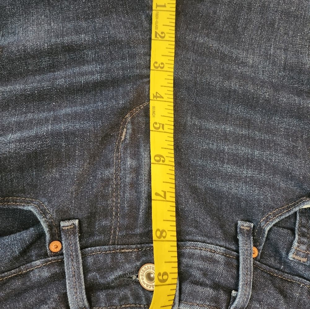 Levi's Mid Rise Skinny Dark Blue Stretch Jeans - Thumbnail 13