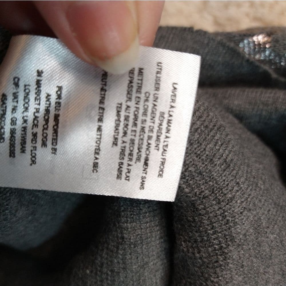 Grey and Silver Anthropologie Moth Knit top - Thumbnail 7