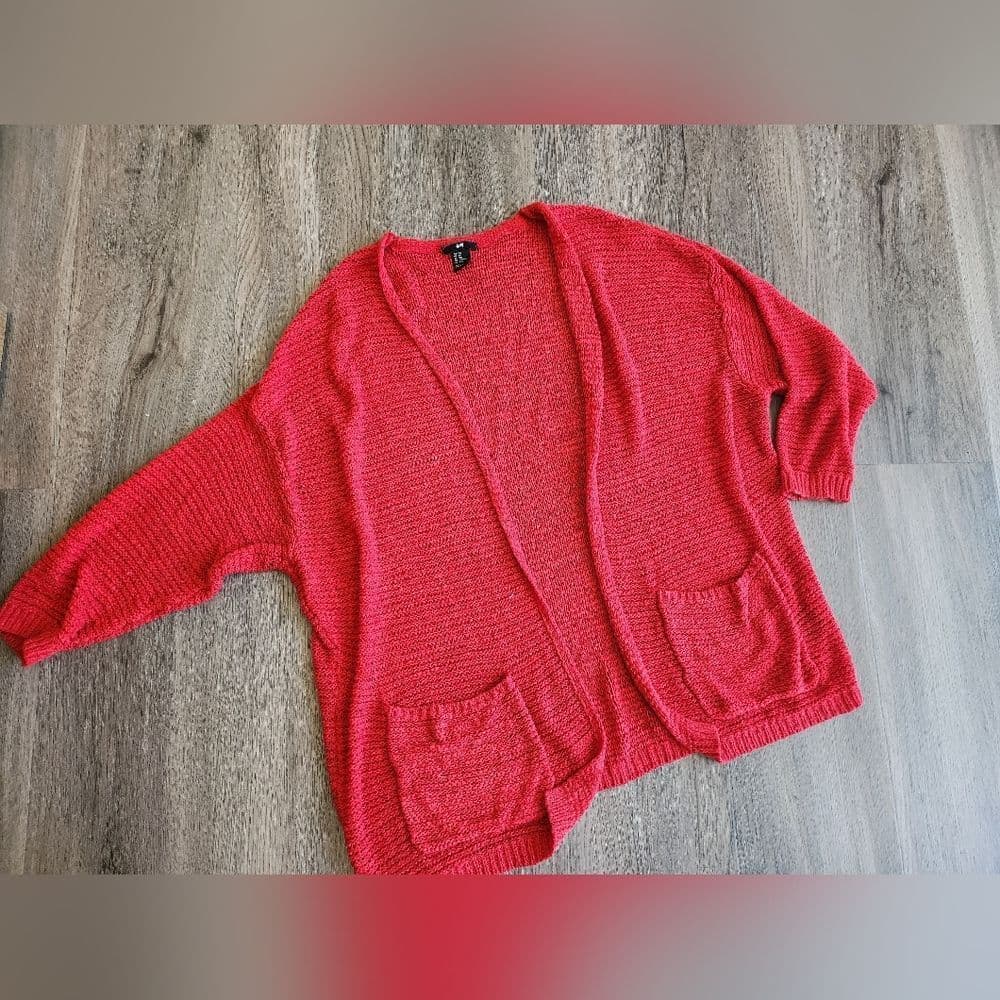 Red H&M Knit Cardigan - Thumbnail 9