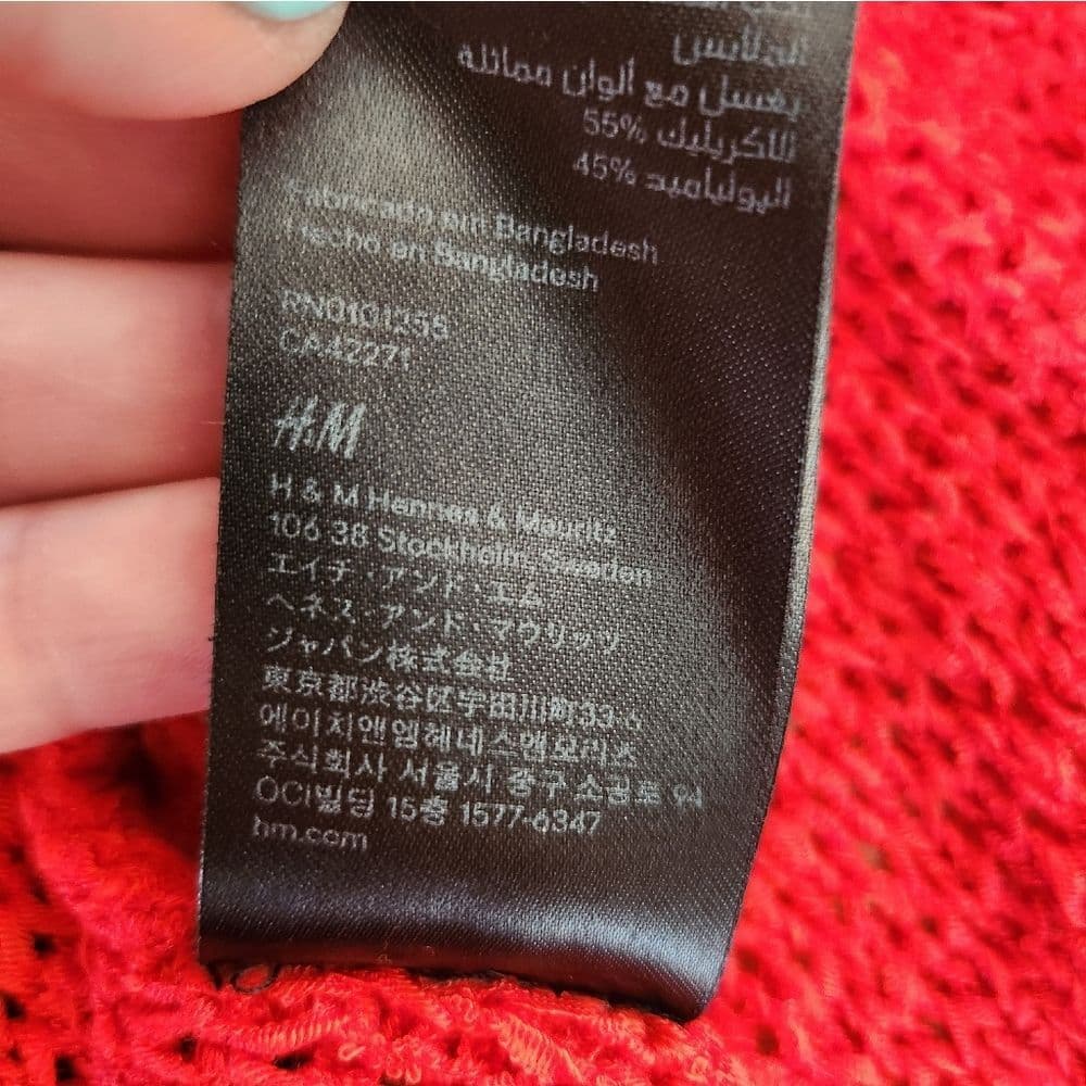 Red H&M Knit Cardigan - Thumbnail 8