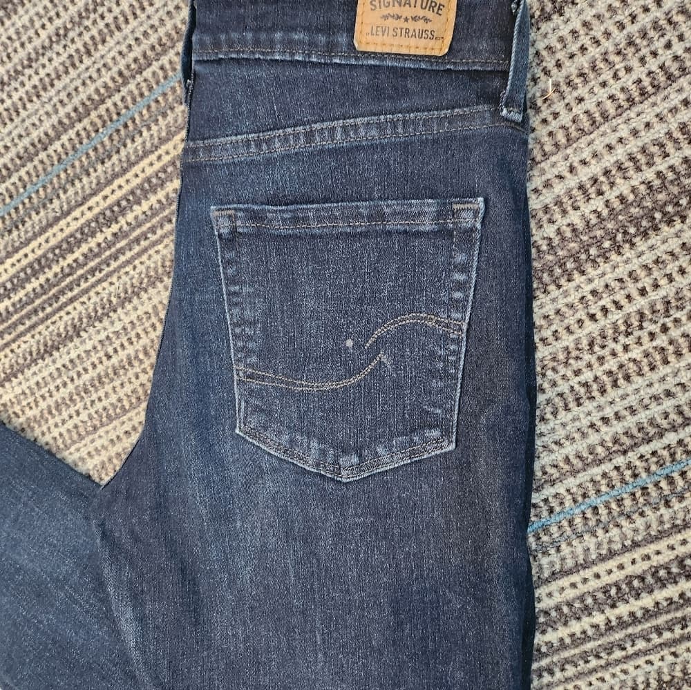 Levi's Mid Rise Skinny Dark Blue Stretch Jeans - Thumbnail 2