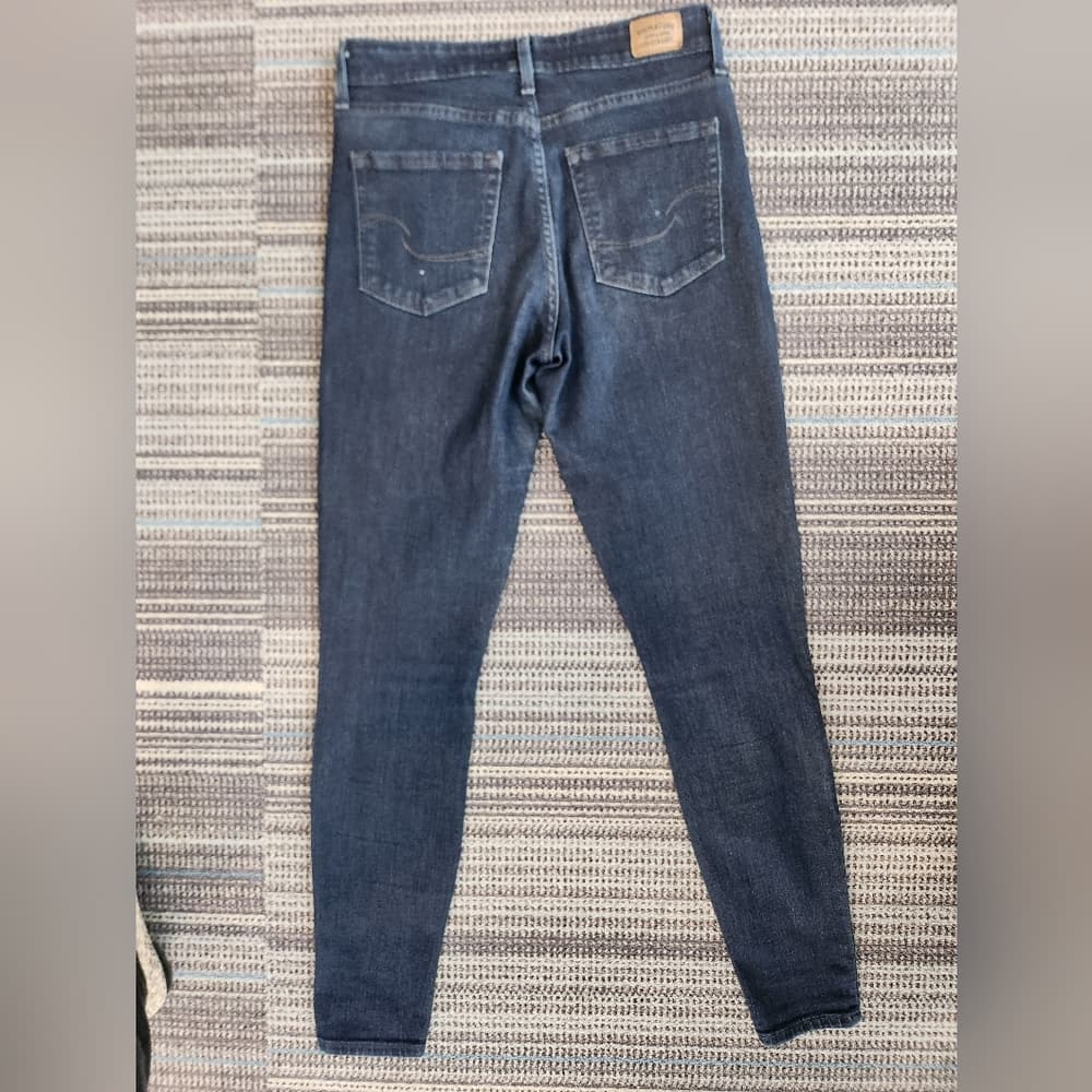 Levi's Mid Rise Skinny Dark Blue Stretch Jeans - Thumbnail 10